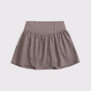 Abercrombie Kids || Drop-Wasit Skort || Burgundy Plaid